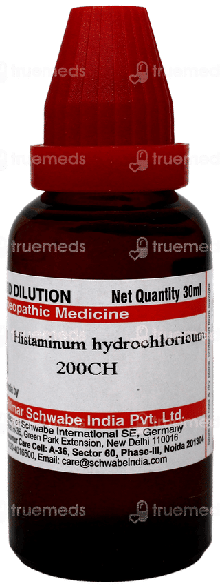 Dr Willmar Schwabe Histaminum Hydrochloricum 200Ch Dilution 30Ml