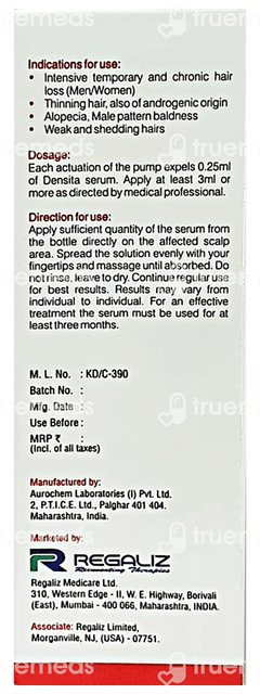 Densita Hair Growth Serum Spray Pump 60ml