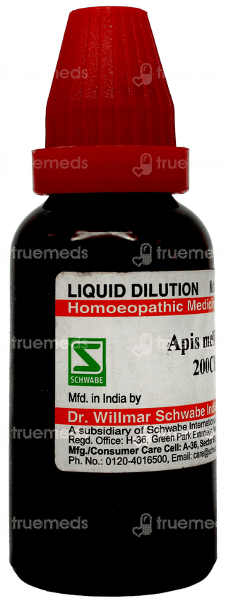 Dr Willmar Schwabe Apis Mellifica 200ch Dilution 30ml
