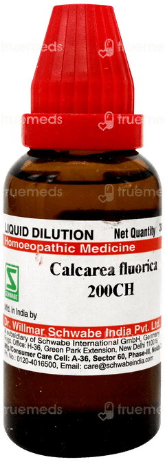 Dr Willmar Schwabe India Calcarea Fluorica 200 Ch Dilution 30 ML
