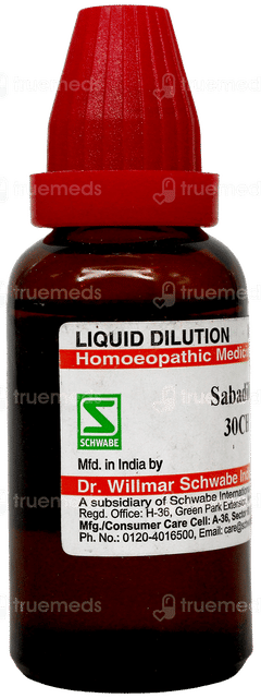 Dr Willmar Schwabe India Sabadilla 30 Ch Dilution 30 Ml
