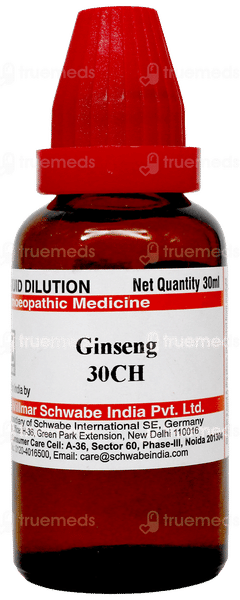 Dr Willmar Schwabe Ginseng 30Ch Dilution 30Ml Dr Willmar Schwabe Ginseng 30Ch Dilution 30Ml