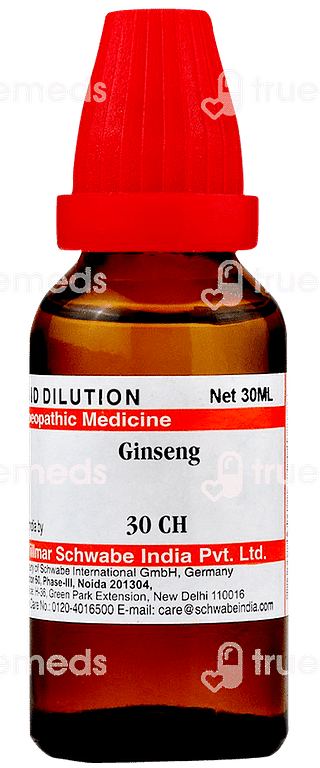 Dr Willmar Schwabe India Ginseng 30 Ch Dilution 30 ML