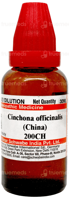 Dr Willmar Schwabe Cinchona Officinalis 200ch Dilution 30ml