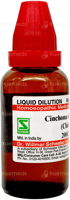 Dr Willmar Schwabe Cinchona Officinalis 200ch Dilution 30ml