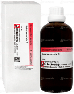 Dr Reckeweg Sabal Serr Q Mother Tincture 100ml