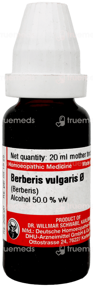 Dr Willmar Schwabe Germany Berberis Vulgaris Q Mother Tincture 20 ML