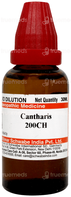 Dr Willmar Schwabe India Cantharis 200 CH Dilution 30 ML