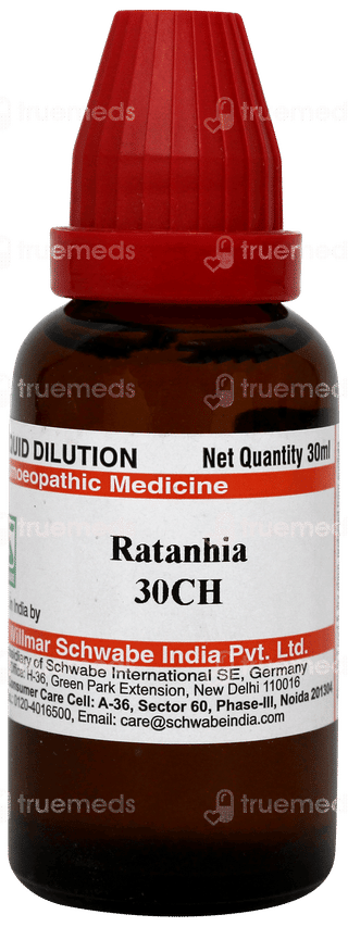 Dr Willmar Schwabe Ratanhia 30ch Dilution 30ml