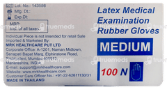 Nulife Medium Latex Medical Examination Rubber Gloves 100
