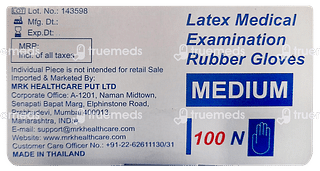 Nulife Medium Latex Medical Examination Rubber Gloves 100