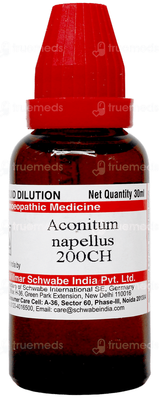 Dr Willmar Schwabe Aconitum Napellus 200Ch Dilution 30Ml