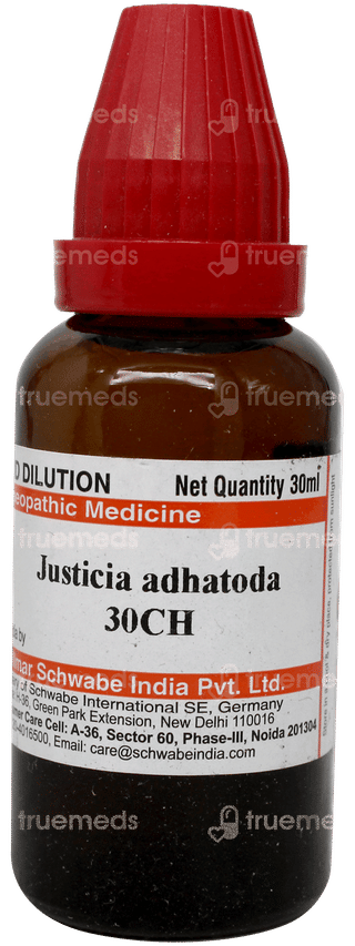 Dr Willmar Justicia Adhatoda 30 Ch Dilution 30 ML