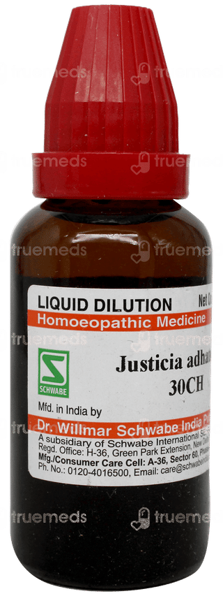 Dr Willmar Justicia Adhatoda 30 Ch Dilution 30 ML