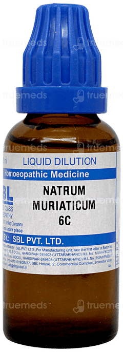Sbl Natrum Muriaticum 6c Dilution 30ml Sbl Natrum Muriaticum 6c Dilution 30ml