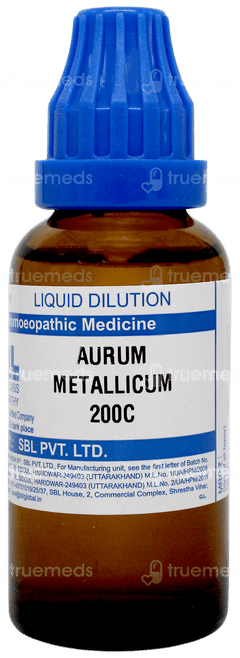 Sbl Aurum Metallicum 200c Dilution 30ml