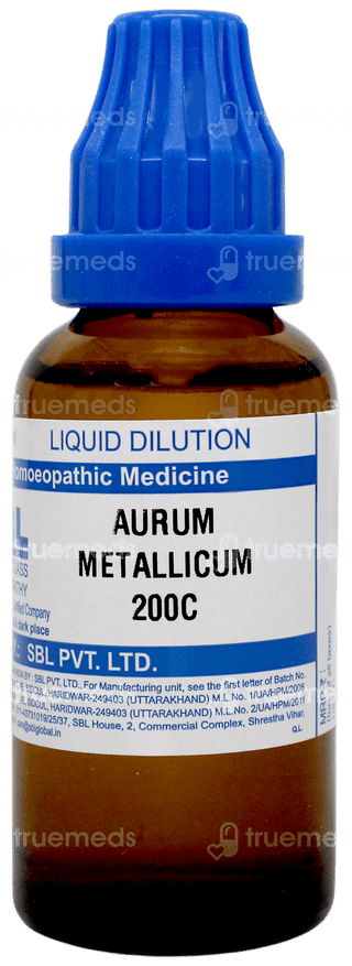 Sbl Aurum Metallicum 200c Dilution 30ml