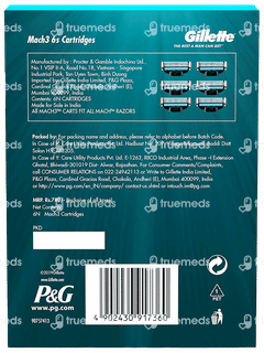 Gillette Mach 3 Shaving Razor Blades 6