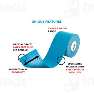 Medigrip Sports Kinesiology 5 Cm X 5 M Blue Tape 1