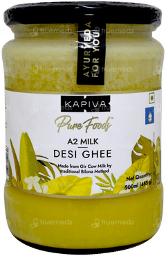 Kapiva Pure Foods A2 Cow Desi Ghee 500ml