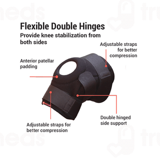Sandpuppy Kneebrace Adjustable Open Patella Hinged Universal Knee Support Cap 1