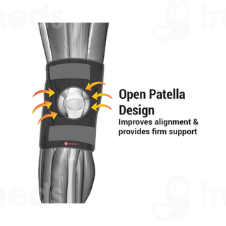 Sandpuppy Kneebrace Adjustable Open Patella Hinged Universal Knee Support Cap 1