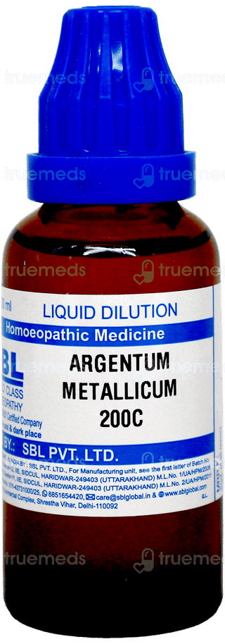 Sbl Argentum Metallicum 200c Dilution 30ml