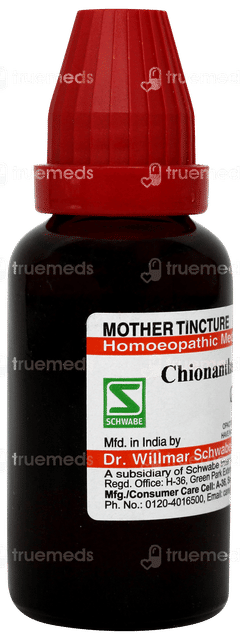 Dr Willmar Schwabe Chionanthus Virginica Q Mother Tincture 30ml