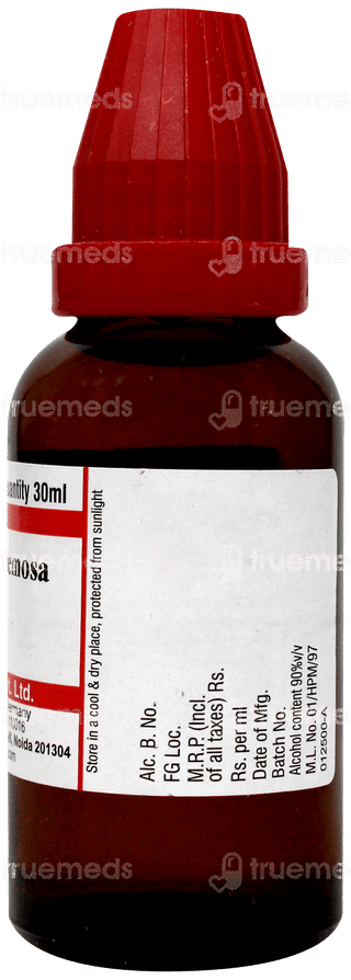 Dr Willmar Schwabe Cimicifuga Racemosa 30 Ch Dilution 30 ML