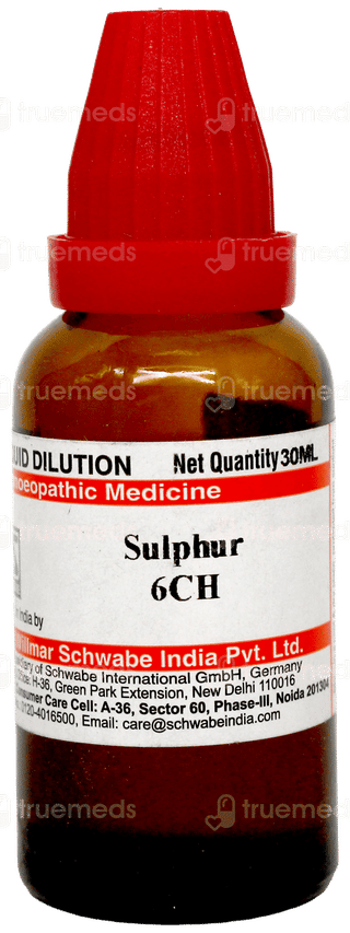 Dr Willmar Schwabe Sulphur 6ch Dilution 30ml