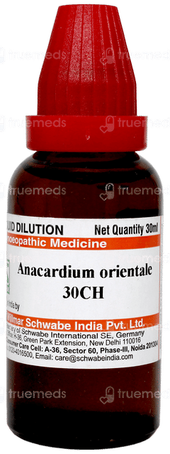 Dr Willmar Schwabe Anacardium Orientale 30ch Dilution 30ml