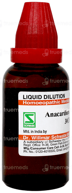 Dr Willmar Schwabe Anacardium Orientale 30ch Dilution 30ml