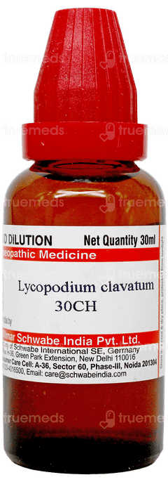 Dr Willmar Schwabe Lycopodium Clavatum 30Ch Dilution 30Ml
