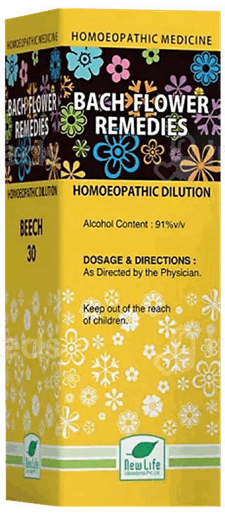 New Life Bach Flower Beech 30 Dilution 30 Ml