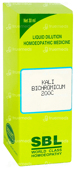 Sbl Kali Bichromicum 200 C Dilution 30 ML