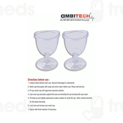 Ambitech Transparent Eye Wash Cup Pack Of 2 Ambitech Transparent Eye Wash Cup Pack Of 2