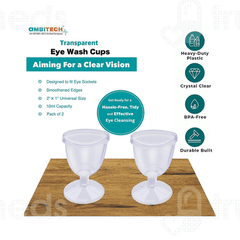 Ambitech Transparent Eye Wash Cup Pack Of 2 Ambitech Transparent Eye Wash Cup Pack Of 2