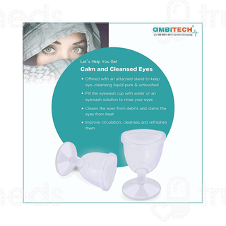 Ambitech Transparent Eye Wash Cup Pack Of 2