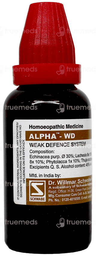 Dr Willmar Schwabe Alpha Wd Weak Defence System Drops 30Ml