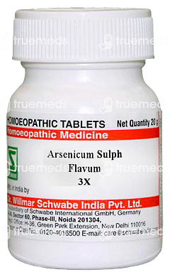 Dr Willmar Schwabe Arsenicum Sulph Flavum 3x Tablet 20gm Dr Willmar Schwabe Arsenicum Sulph Flavum 3x Tablet 20gm