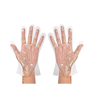Fine Morning Pharma Transparent Disposable Plastic Free Size Hand Gloves 50