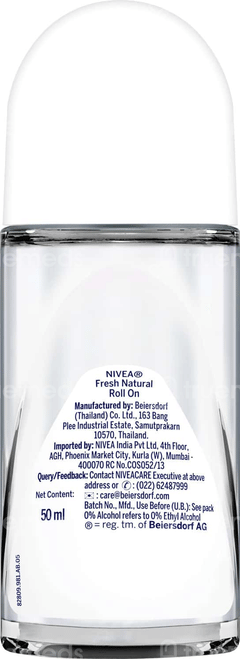 Nivea Fresh Natural Roll On 50Ml