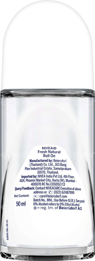 Nivea Fresh Natural Roll On 50Ml