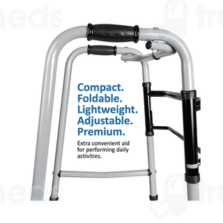 Entros W779a Iron Height Adjustable Lightweight Folding Walker 1