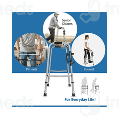 Entros W779a Iron Height Adjustable Lightweight Folding Walker 1