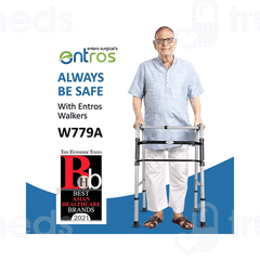 Entros W779a Iron Height Adjustable Lightweight Folding Walker 1