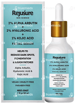 Rejusure 2% Alpha Arbutin + 2% Hyaluronic Acid + 1% Kojic Acid Facial Serum 30ml