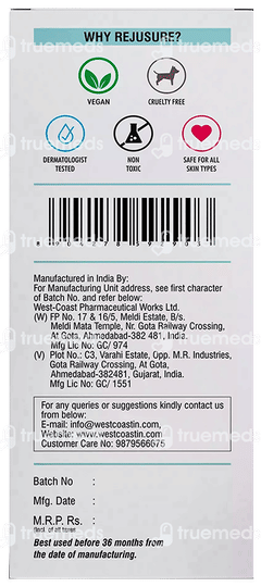 Rejusure 2% Alpha Arbutin + 2% Hyaluronic Acid + 1% Kojic Acid Facial Serum 30ml