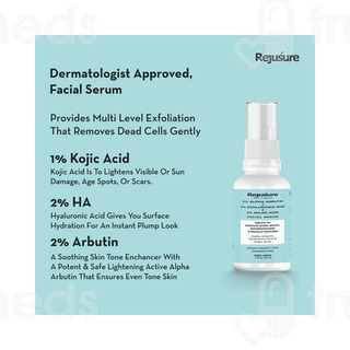 Rejusure 2% Alpha Arbutin + 2% Hyaluronic Acid + 1% Kojic Acid Facial Serum 30ml