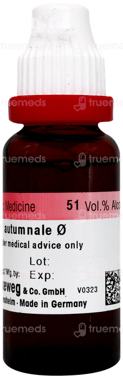 Dr Reckeweg Colchicum Aut Q Mother Tincture 20 Ml Dr Reckeweg Colchicum Aut Q Mother Tincture 20 Ml